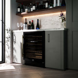 Forno Bacchino 24" Wine Cooler – 51 Bottle, Dual Zone, LED Lighting, Triple Glass Door, Built-In/Freestanding