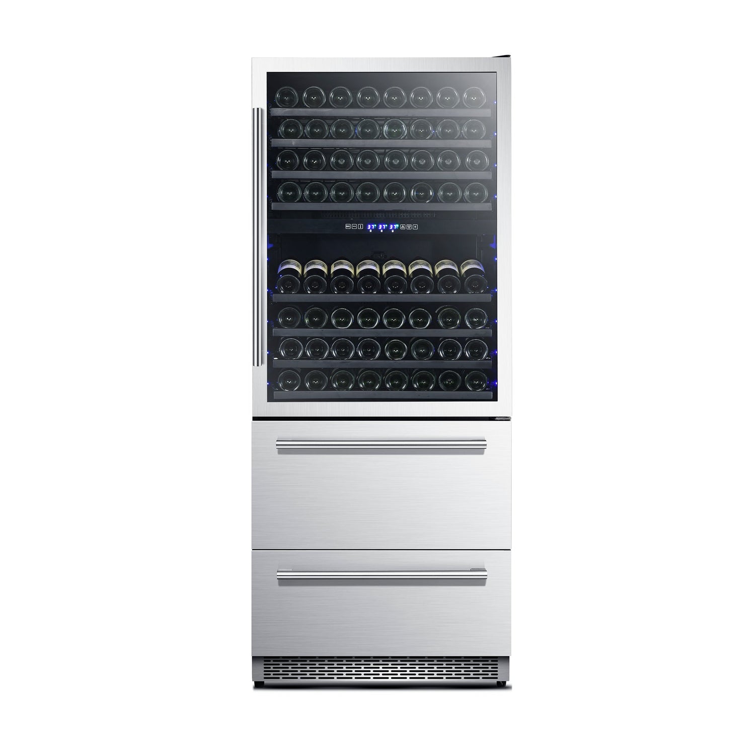 Forno Capraia 30" Dual Zone Wine Cooler – 144 Bottles, Refrigerated Drawers & Adjustable Temperature Zones