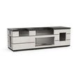 Fire Magic 115" White Aspen Contemporary Pre-Fab Grill Island With Double Drawer Cutout and Polished Black Lava Counter