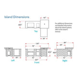 Fire Magic 116" L-Shaped Reclaimed Wood Island System w/ Polished Black Lava Counter