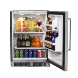 Fire Magic 24" 3589-DR/L Outdoor Rated Compact Refrigerator w/ Stainless Steel Premium Door