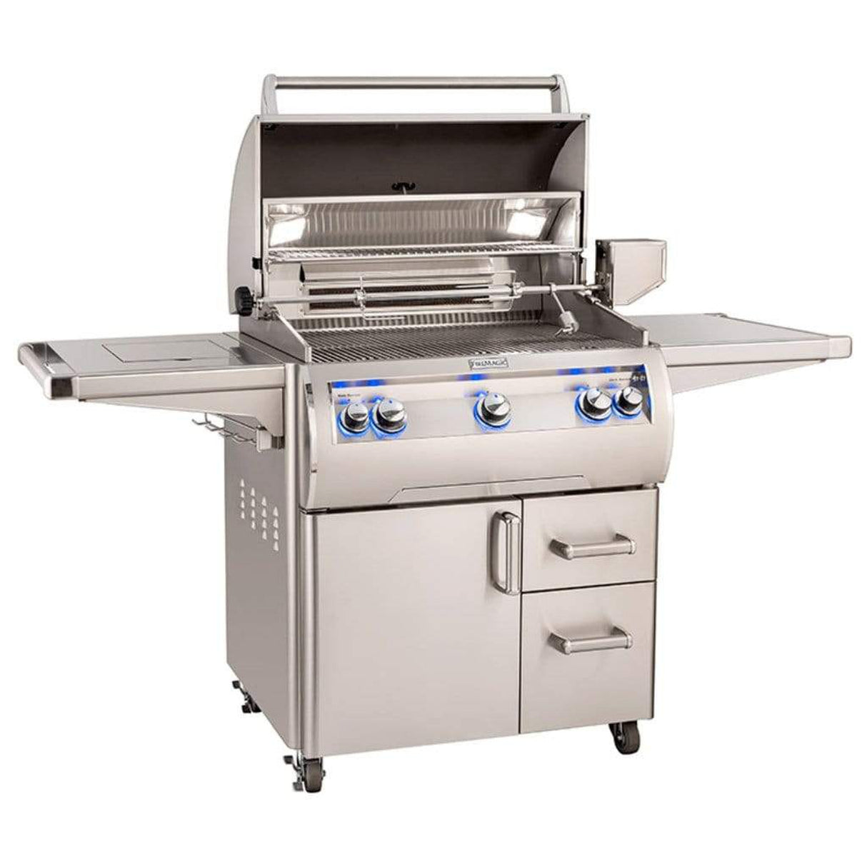 Fire Magic 30" 3-Burner Echelon Diamond E660s Gas Grill w/ Single Side Burner, Rotisserie & Analog Thermometer