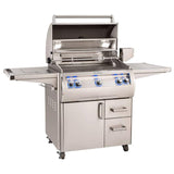 Fire Magic 30" 3-Burner Echelon Diamond E660s Gas Grill w/ Single Side Burner, Rotisserie & Analog Thermometer