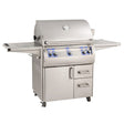 Fire Magic 30" 3-Burner Echelon Diamond E660s Gas Grill w/ Single Side Burner, Rotisserie & Analog Thermometer
