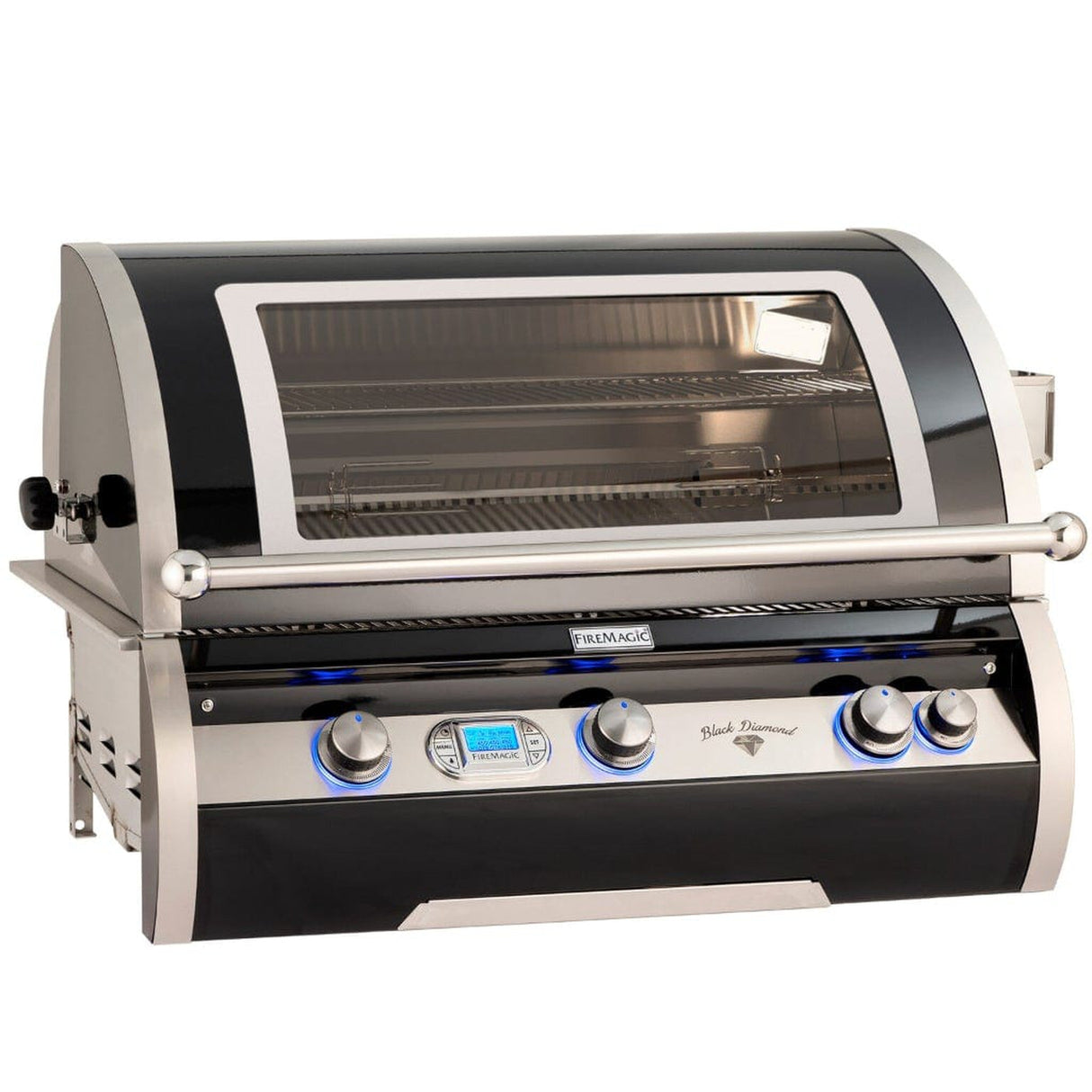 Fire Magic 36" 3-Burner Echelon Black Diamond H790i Built-In Gas Grill w/ Magic View Window, Rotisserie & Digital Thermometer