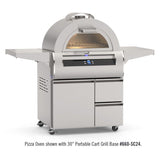Fire Magic Echelon 5660 30" Black Glass Built-In Natural Gas Pizza Oven