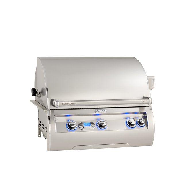 Fire Magic Echelon Diamond E660i 30" 3-Burner Built-In Natural Gas Grill With Left Infrared Burner and Digital Thermometer (Previous Model)