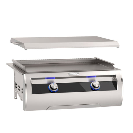 Fire Magic Echelon E660i 30" Black Glass Built-In Natural Gas Gourmet Griddle
