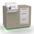 Fire Magic ID251-D-44SM Electric Grill Island Bundle w/ Triple Drawers