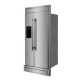 Forno Salerno 40-Inch Built-In Stainless Steel Refrigerator, 20 cu.ft, Modern Decorative Grill
