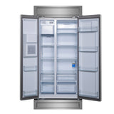 Forno Salerno 40-Inch Built-In Stainless Steel Refrigerator, 20 cu.ft, Modern Decorative Grill