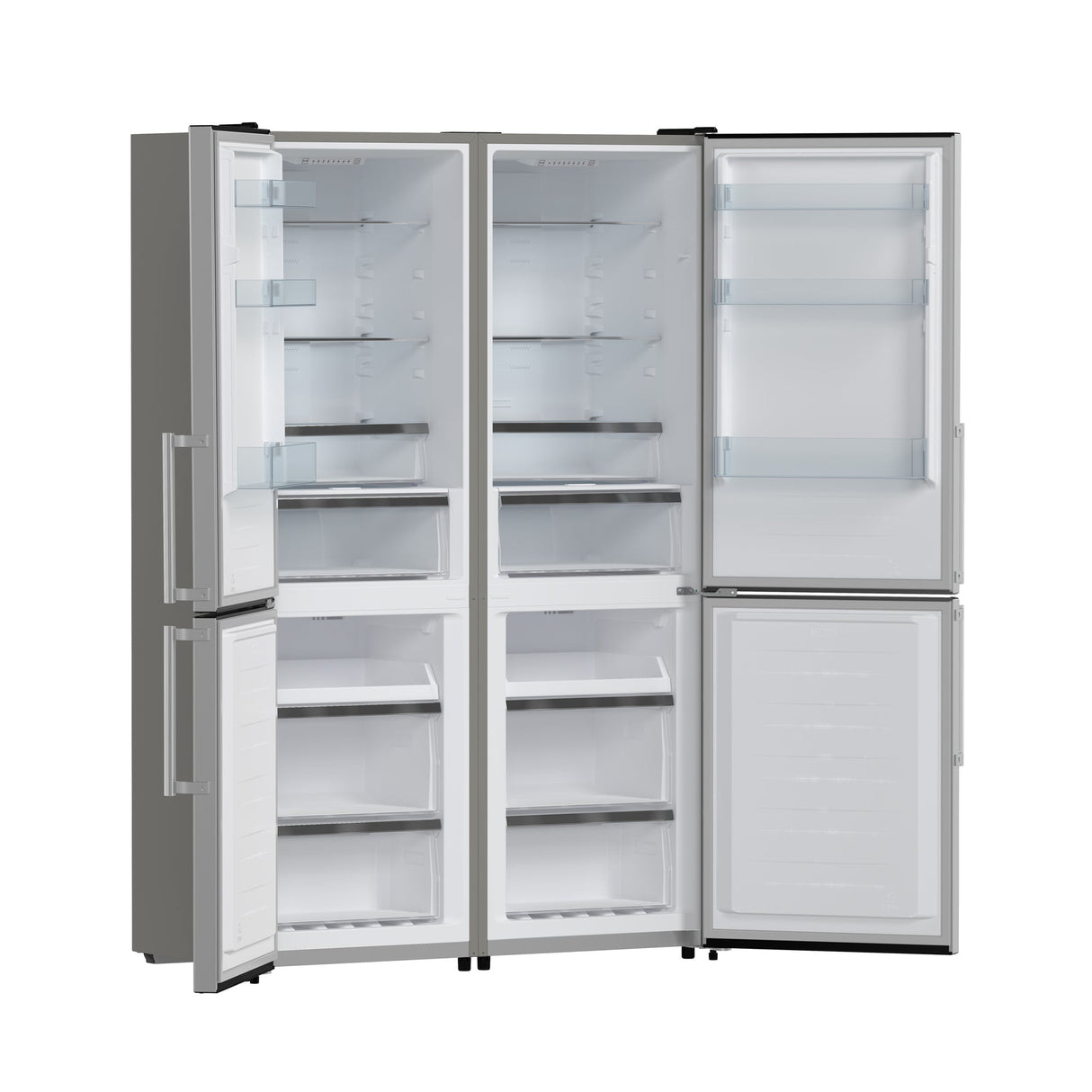 Forno Guardia 46.8-Inch Double Bottom Freezer Refrigerators, Total Capacity 21.6 cu.ft