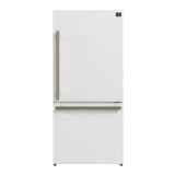 Forno Milano 2-Piece 62-Inch Freestanding Dual Bottom Freezer Refrigerator, 34.4 cu.ft, Touch Control, Ice Maker