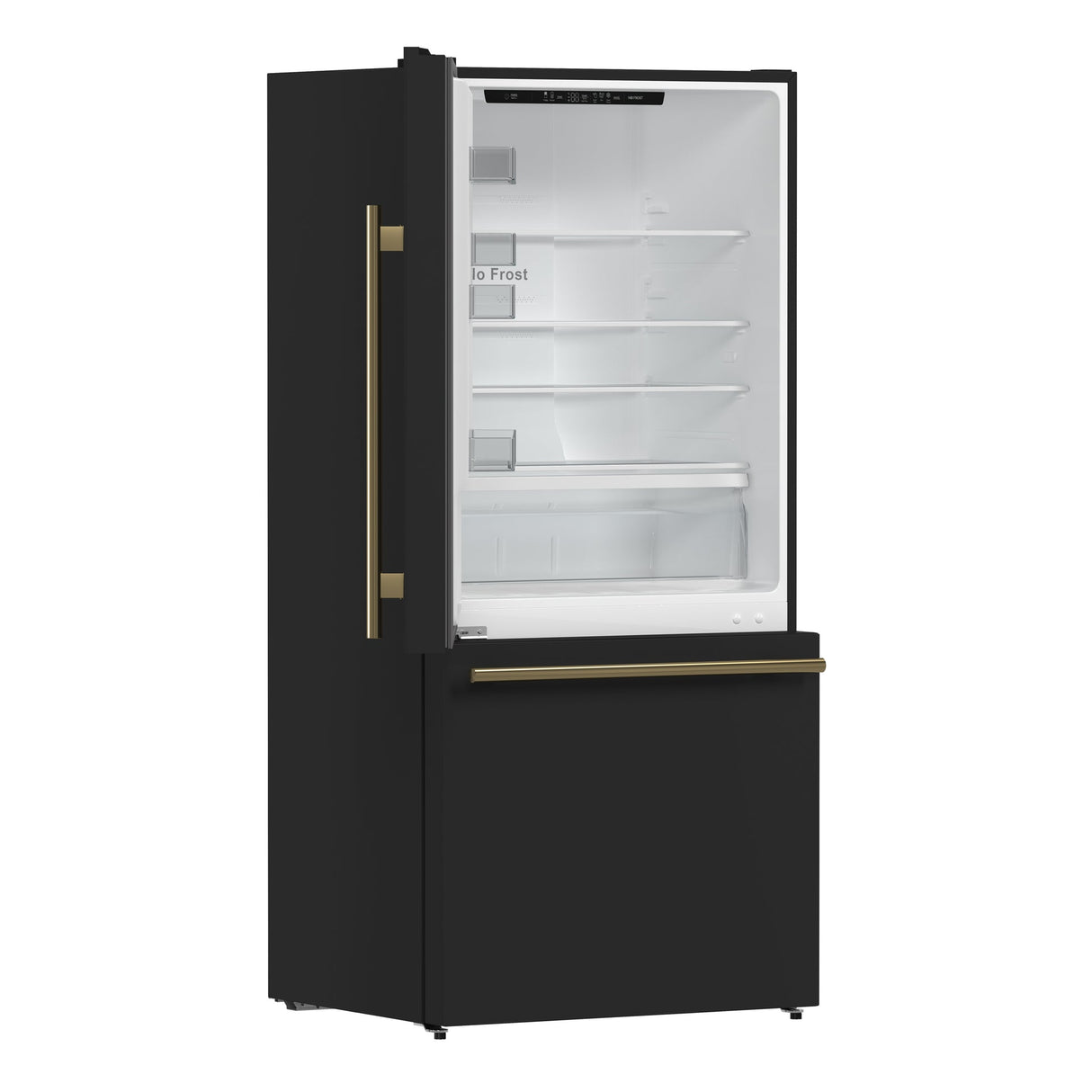 Forno Milano Espresso 31-Inch Bottom Freezer Refrigerator, 17.2 Cu. Ft., Energy-Efficient, No Frost, Built-In Ice Maker