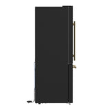 Forno Milano Espresso 31-Inch Bottom Freezer Refrigerator, 17.2 Cu. Ft., Energy-Efficient, No Frost, Built-In Ice Maker