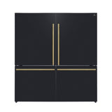 Forno Milano 2-Piece 62-Inch Freestanding Dual Bottom Freezer Refrigerator, 34.4 cu.ft, Touch Control, Ice Maker