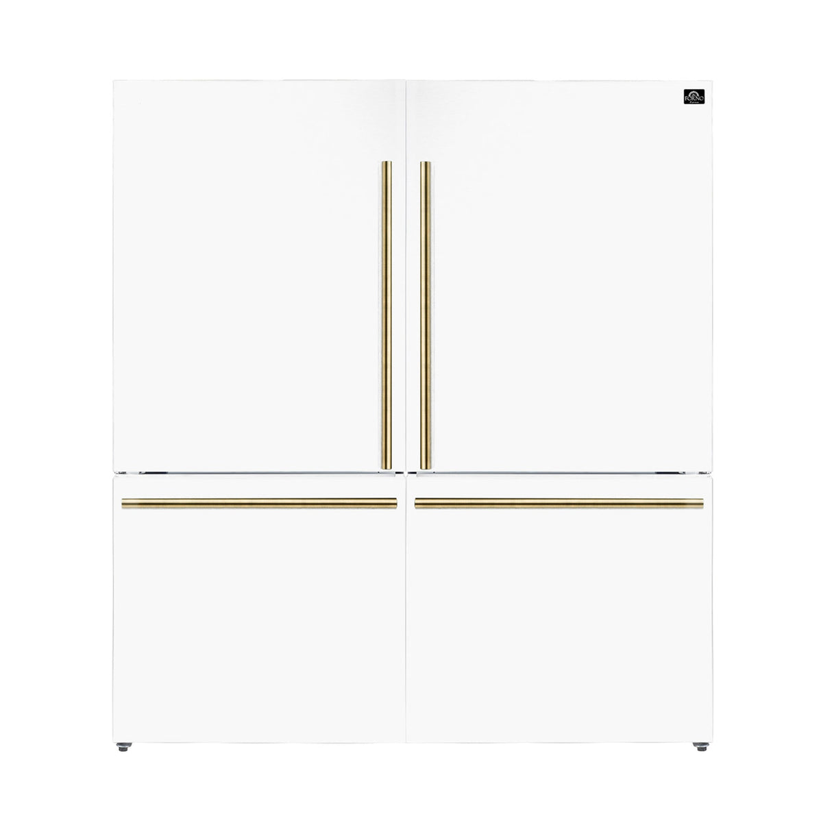 Forno Milano 2-Piece 62-Inch Freestanding Dual Bottom Freezer Refrigerator, 34.4 cu.ft, Touch Control, Ice Maker