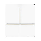 Forno Milano 2-Piece 62-Inch Freestanding Dual Bottom Freezer Refrigerator, 34.4 cu.ft, Touch Control, Ice Maker