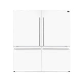 Forno Milano 2-Piece 62-Inch Freestanding Dual Bottom Freezer Refrigerator, 34.4 cu.ft, Touch Control, Ice Maker