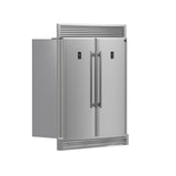 Forno Rizzuto 56-Inch Convertible Refrigerator/Freezer Set, 27.6 cu.ft Total Capacity, Decorative Grill