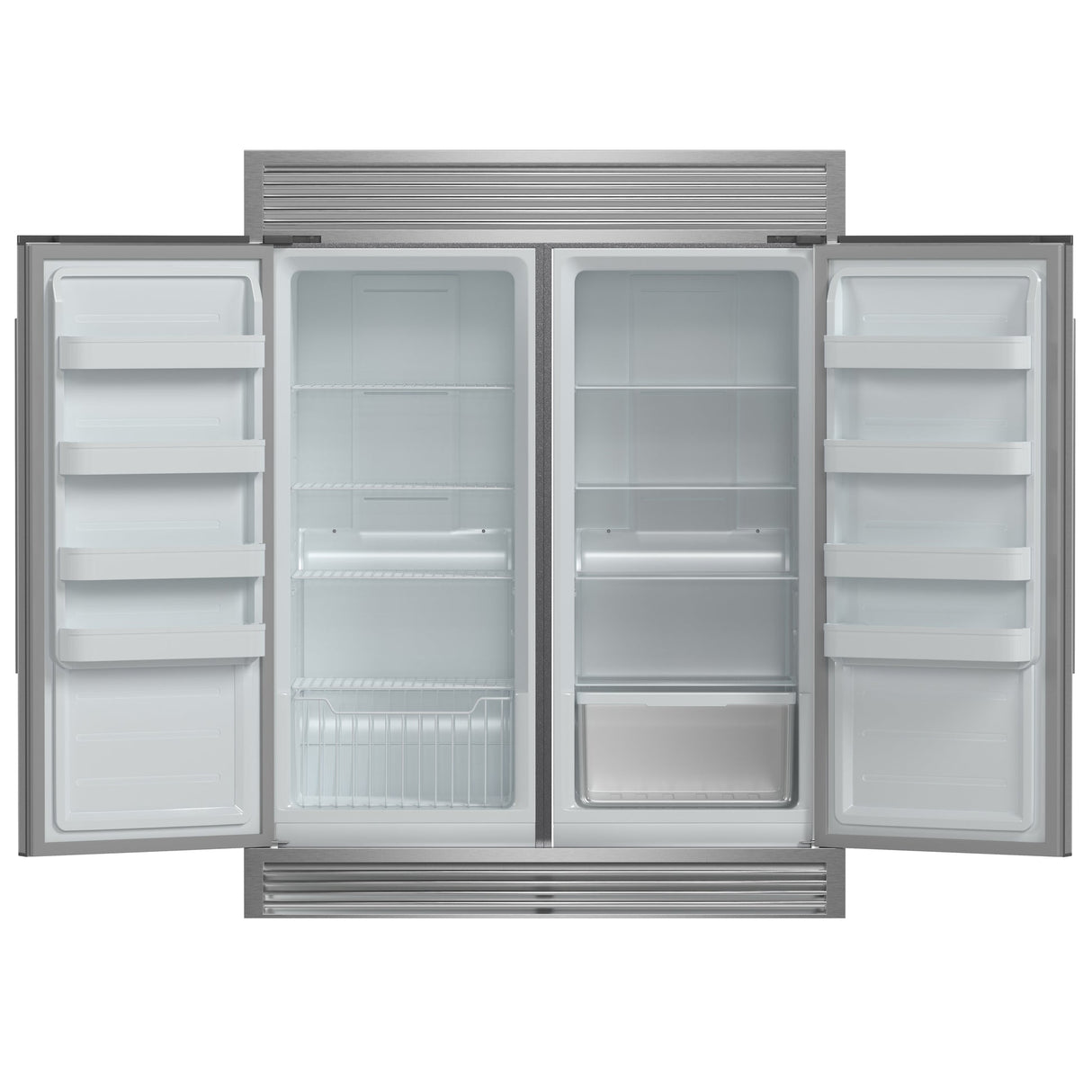 Forno Rizzuto 56-Inch Convertible Refrigerator/Freezer Set, 27.6 cu.ft Total Capacity, Decorative Grill