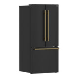 Forno Gallipoli Espresso 30-Inch French Door Refrigerator, Bottom Freezer, Ice Maker