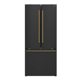 Forno Gallipoli Espresso 30-Inch French Door Refrigerator, Bottom Freezer, Ice Maker