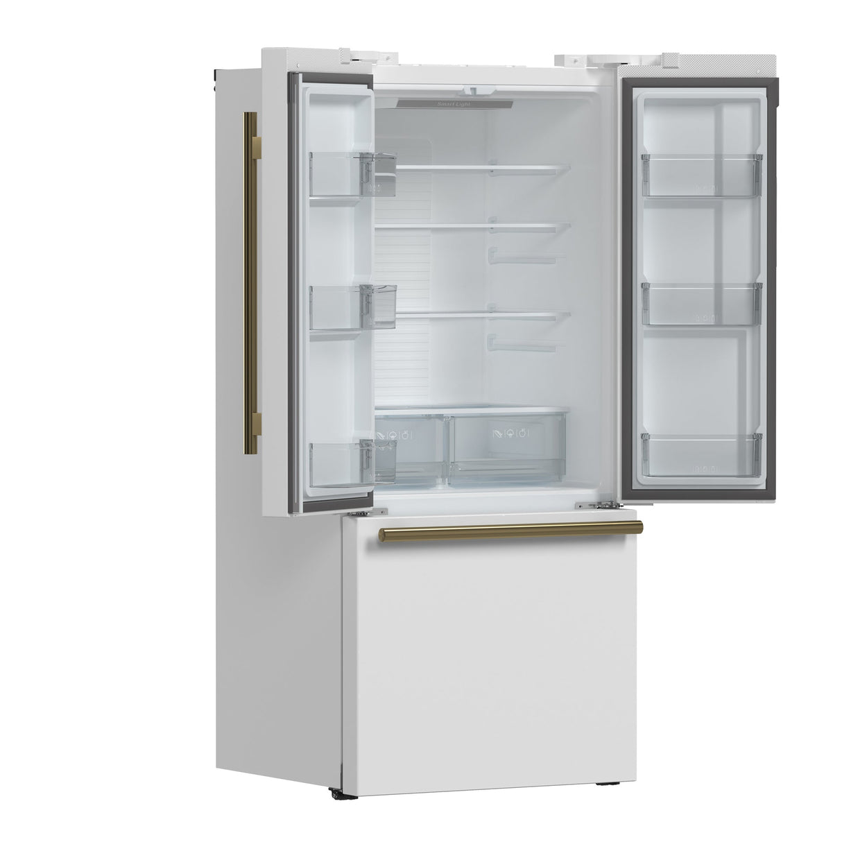 Forno Gallipoli Espresso 30-Inch French Door Refrigerator, Bottom Freezer, Ice Maker