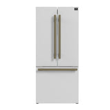 Forno Gallipoli Espresso 30-Inch French Door Refrigerator, Bottom Freezer, Ice Maker