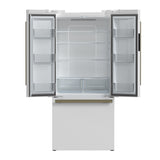 Forno Gallipoli Espresso 30-Inch French Door Refrigerator, Bottom Freezer, Ice Maker