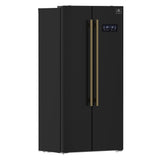 Forno Salerno Espresso 33-Inch Side-by-Side Refrigerator, 15.6 Cu. Ft., Energy-Efficient, No Frost, Modern Design