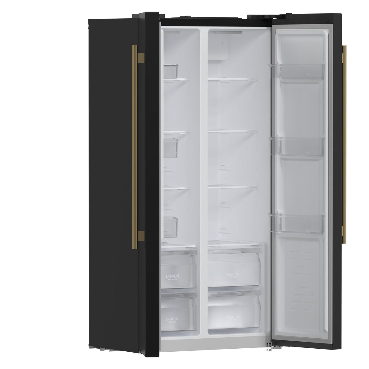 Forno Salerno Espresso 33-Inch Side-by-Side Refrigerator, 15.6 Cu. Ft., Energy-Efficient, No Frost, Modern Design