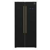 Forno Salerno Espresso 33-Inch Side-by-Side Refrigerator, 15.6 Cu. Ft., Energy-Efficient, No Frost, Modern Design
