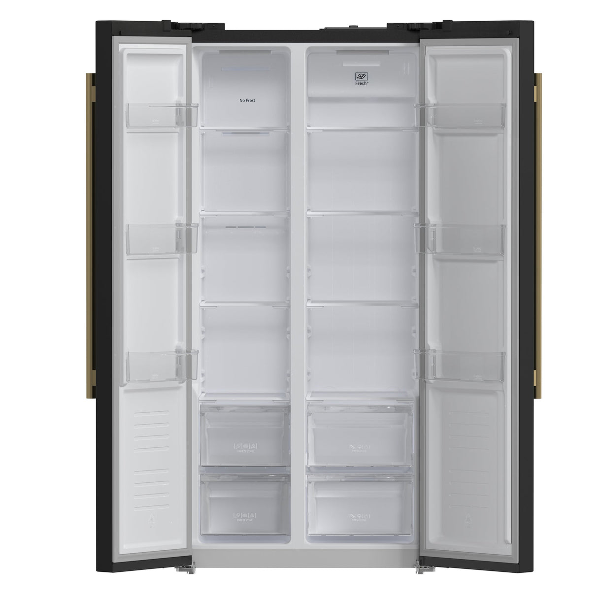 Forno Salerno Espresso 33-Inch Side-by-Side Refrigerator, 15.6 Cu. Ft., Energy-Efficient, No Frost, Modern Design