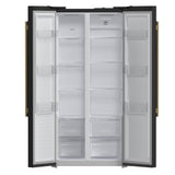 Forno Salerno Espresso 33-Inch Side-by-Side Refrigerator, 15.6 Cu. Ft., Energy-Efficient, No Frost, Modern Design