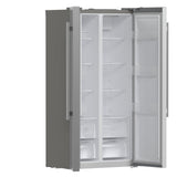 Forno Salerno 33-Inch Side-by-Side Stainless Steel Refrigerator, 15.6 cu.ft