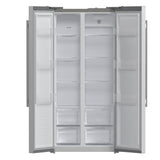 Forno Salerno 33-Inch Side-by-Side Stainless Steel Refrigerator, 15.6 cu.ft