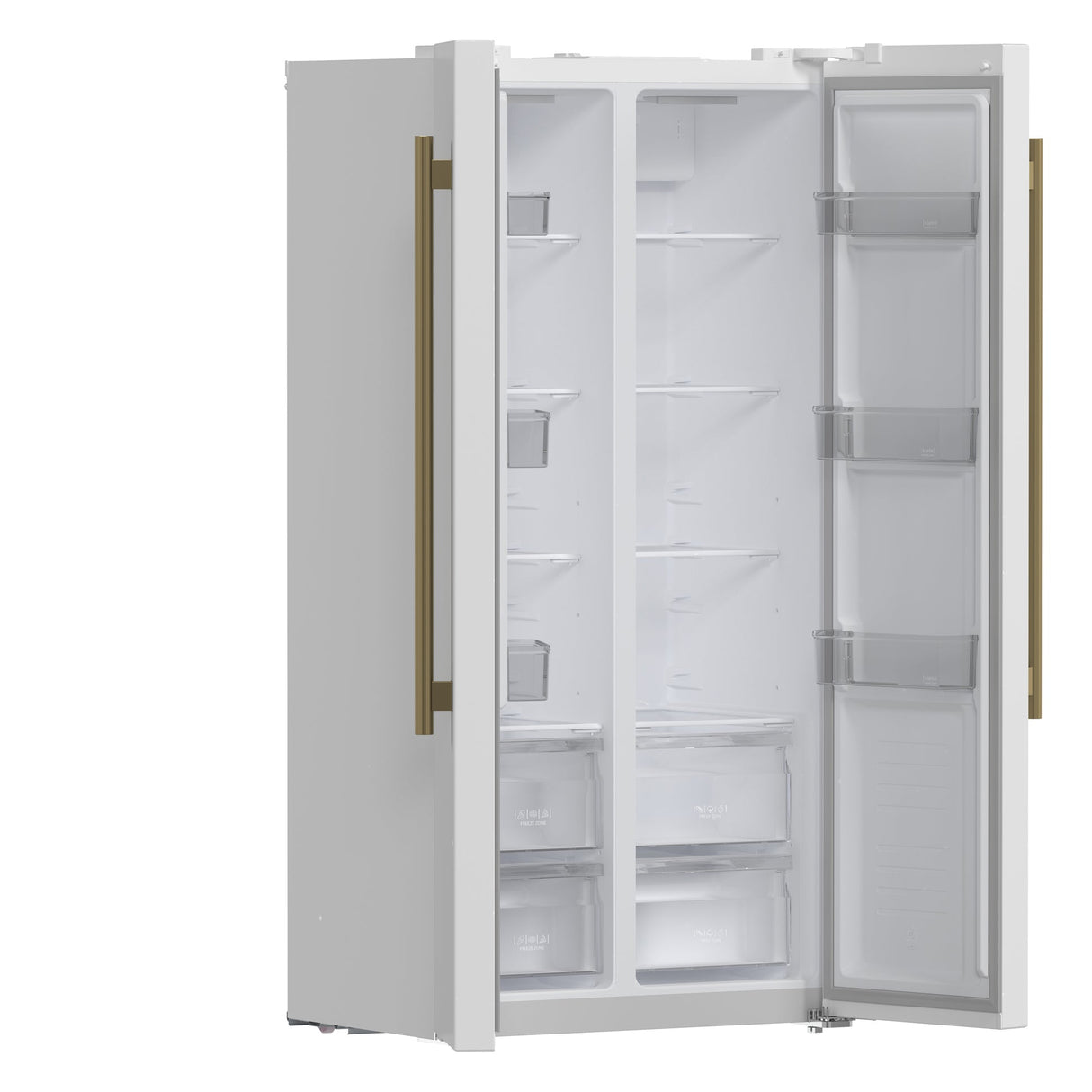 Forno Salerno Espresso 33-Inch Side-by-Side Refrigerator, 15.6 Cu. Ft., Energy-Efficient, No Frost, Modern Design