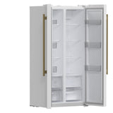 Forno Salerno Espresso 33-Inch Side-by-Side Refrigerator, 15.6 Cu. Ft., Energy-Efficient, No Frost, Modern Design