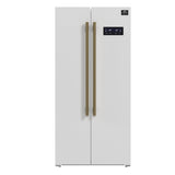 Forno Salerno Espresso 33-Inch Side-by-Side Refrigerator, 15.6 Cu. Ft., Energy-Efficient, No Frost, Modern Design