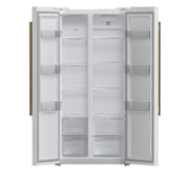 Forno Salerno Espresso 33-Inch Side-by-Side Refrigerator, 15.6 Cu. Ft., Energy-Efficient, No Frost, Modern Design