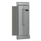 Forno Salerno 37-Inch Built-In Stainless Steel Refrigerator, 15.6 cu.ft, Modern Decorative Grill
