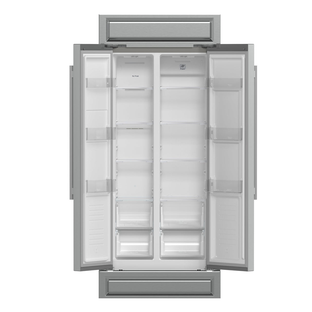 Forno Salerno 37-Inch Built-In Stainless Steel Refrigerator, 15.6 cu.ft, Modern Decorative Grill