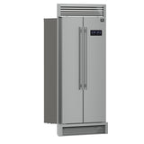 Forno Salerno 37-Inch Built-In Stainless Steel Refrigerator, 15.6 cu.ft, Decorative Grill