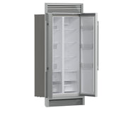Forno Salerno 37-Inch Built-In Stainless Steel Refrigerator, 15.6 cu.ft, Decorative Grill