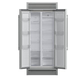 Forno Salerno 37-Inch Built-In Stainless Steel Refrigerator, 15.6 cu.ft, Decorative Grill