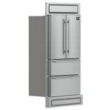 Forno Moena 40-Inch French Door Refrigerator, Stainless Steel, 19.2 cu.ft, Modern Decorative Grill