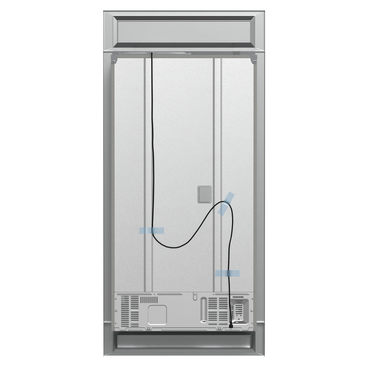 Forno Moena 40-Inch French Door Refrigerator, Stainless Steel, 19.2 cu.ft, Modern Decorative Grill