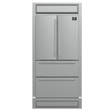 Forno Moena 40-Inch French Door Refrigerator, Stainless Steel, 19.2 cu.ft, Modern Decorative Grill