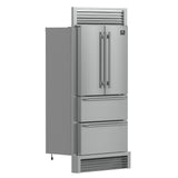 Forno Moena 40-Inch French Door Refrigerator, Stainless Steel, 19.2 cu.ft, Decorative Grill